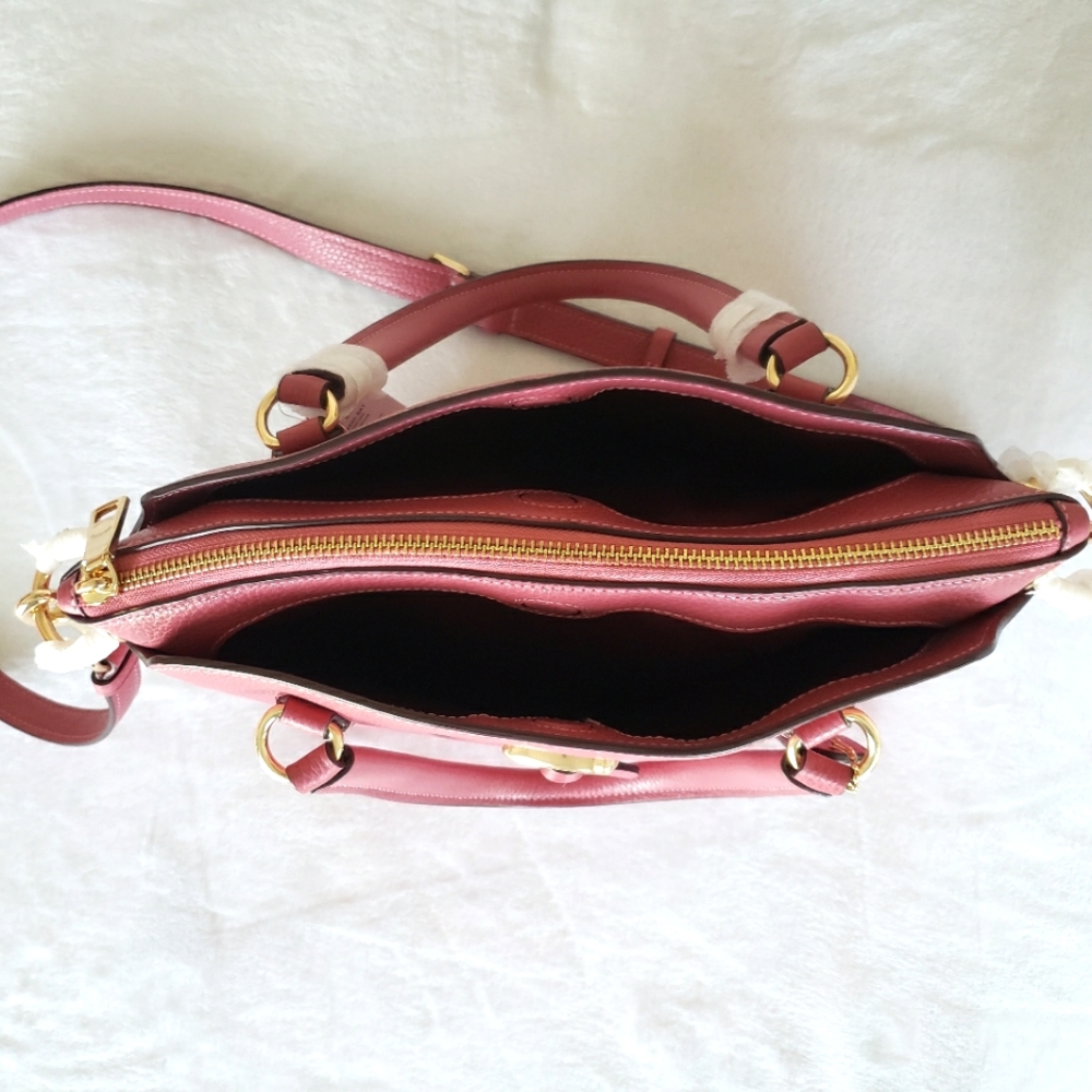 COACH Remi Dusty Rose Genuine Pebbled Leather Satchel—NWT - Picture 7 of 14